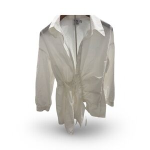 Princess Polly White Button Down Shirt size S
